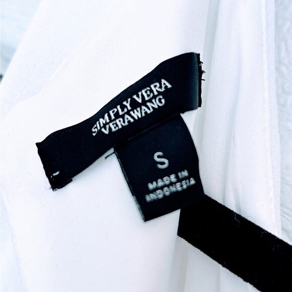 Simply Vera Vera Wang White Dress Midi Length, Tiered, Sleeveless, Size Small - Picture 2 of 7